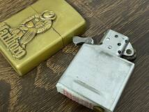 1円スタート 送料無料 Marlboro Zippoライター マールボロ ジッポー オイルライター AntiqueBrass 真鍮 中古品 実物写真_画像9