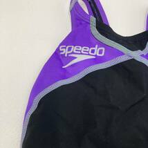 ◆クリーニング済◆SPEEDO/スピード スイムウエア オールインワン 3160 ブラック 黒 キッズ 130 ON3583 水着 競泳 スイムウェア_画像3