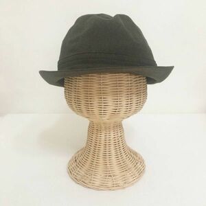 ◆お洒落な逸品◆pierre cardin/ピエールカルダン 中折帽　帽子 ハット チャコールグレー L 58cm ON2324