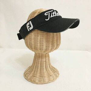 ◆帽子◆お洒落な逸品◆Titleist/タイトリスト FJ フットジョイ 帽子 サンバイザー ゴルフ ネイビー 紺 F ON2370