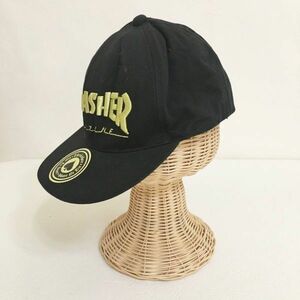◆帽子◆お洒落な逸品◆THRASHER/スラッシャー キャップ 帽子 ロゴ刺 ブラック 黒 メンズ F ON2253