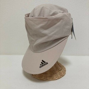 新品 タグ付き◆ADIDAS/アディダス 帽子 サンバイザー　UVカット サンシェード　ゴルフ キャップ ベージュ レディース メンズ F ON3551