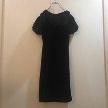 ◆お洒落な逸品◆courreges/クレージュ 半袖 ベロア ワンピース ブラック 黒 レディース 38 ON2938_画像6