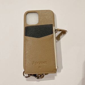 508t1636☆A SCENE エーシーン iPhoneケース B&C kolor scheme case(as02-030) (iPhone12 / 12Pro, beige)