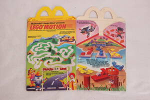 送料無料 クリックポスト ▼ マクドナルド 紙製 ハッピーミールボックス 1989年 McDONALD'S LEGO MOTION レゴ モーション