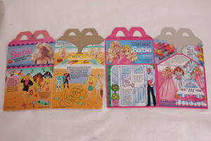 送料無料 クリックポスト ▼ 2ピースセット マクドナルド 紙製 ハッピーミールボックス 1991年 McDONALD'S Barbie At Home バービー