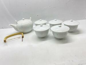  free shipping g20492 Arita .. front . small teapot Kiyoshi preeminence work coarse tea tea cup tea utensils set white porcelain ...