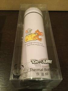 トムとジェリー TOM and JERRY ステンレスボトル Stainless Bottle 温度センサー 容量500ml プライズ 水筒 新品 未開封-パープル-1