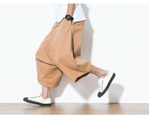 linen pants sarouel pants men's summer large size flax wide pants monkey L plain Harley m pants ....-.XL/2XL/3XL/4XL/5XL