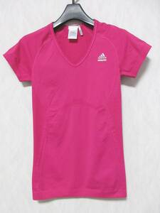 アディダス adidas 半袖 カットソー Tシャツ ピンク irmri 亥3291