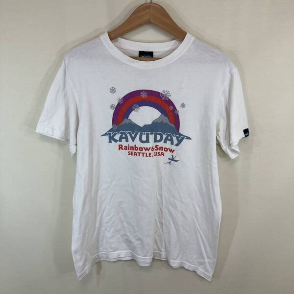 kavu カブー レディース アウトドア マウンテン tシャツ ホワイト L