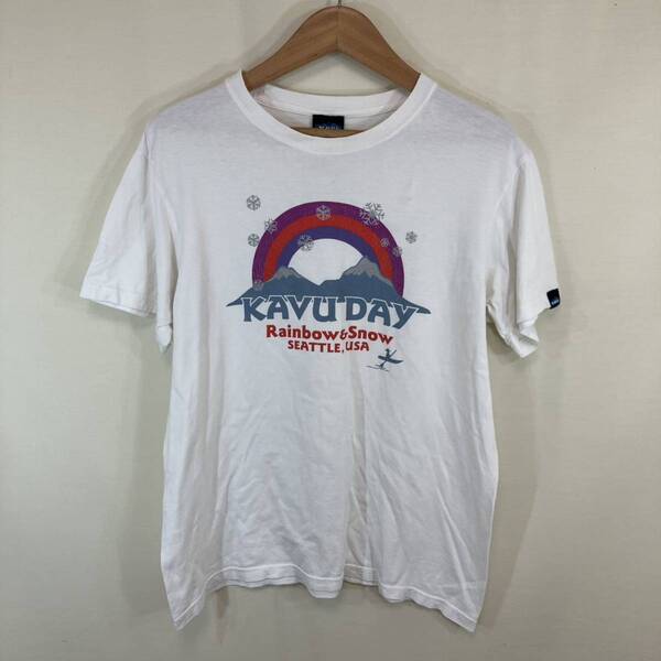 kavu カブー　レディース　アウトドア　マウンテン　tシャツ ホワイト　L