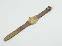 ★ハローカメラ★ 4937 スウォッチ swatch メンズ 薄型 腕時計 ジャンク扱い 要修理 AG 2002 生活防水 1円スタート_画像4