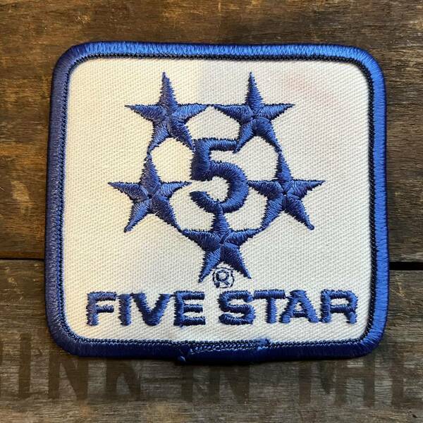 【USA vintage】ワッペン　FIVE STAR エンジニア　インダストリアル　建設会社　アメリカ　ビンテージ　パッチ　刺繍ワッペン