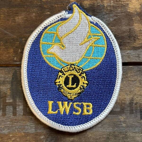 【USA vintage】ワッペン　LWSB 刺繍ワッペン 鳩　ロゴ　アメリカ　ビンテージ　パッチ