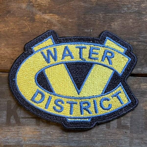 【USA vintage】ワッペン　Water District 水道会社　ロゴ　刺繍ワッペン　アメリカ　ビンテージ　パッチ