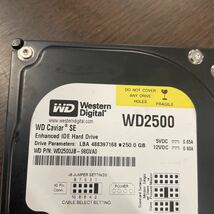 QW1972】Western Digital 【WD2500】IDE【250GB】WD2500JB【0627】_画像2