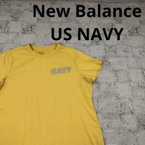 New Balance ニューバランス US NAVY トレーニングTシャツ USA製 W15095