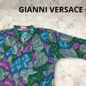 Gianni Versace Gean никогда не Sato с коротким рукавом Total Pay Paisley W14909