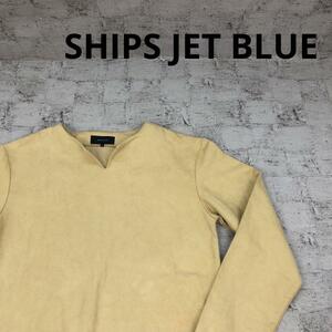 SHIPS JET BLUE Ships jet blue long sleeve V neck cut and sewn W15316