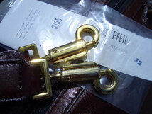  GOLD PFEIL HAND MADE IN Germany VINTAGE ドイツ 老舗名門 ゴールドファイル 赤ワイン 葡萄色 ボストン 美品 男女兼用 未使用 ラゲッジ_画像8