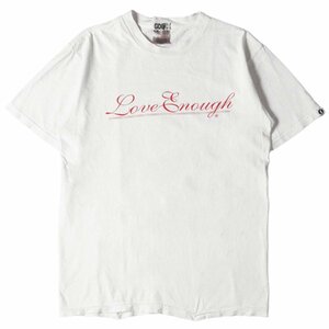 GOOD ENOUGH グッドイナフ Tシャツ サイズ:M 90s Love Enoughロゴ クルーネックTシャツ 1999年製 / ONEITAボディ ホワイト 白 半袖