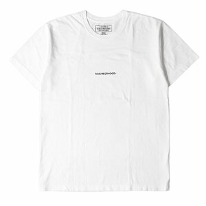 NEIGHBORHOOD ネイバーフッド Tシャツ サイズ:M ブランドロゴ クルーネック Tシャツ ホワイト 白 トップス カットソー 半袖 ブランド