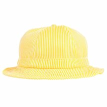 美品 Supreme シュプリーム ハット サイズ:M/L 22SS ストライプ メッシュ ベルハット Stripe Mesh Bell Hat イエロー ホワイト 帽子_画像1