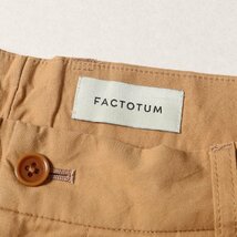 FACTOTUM ファクトタム パンツ ワンタック ストレート スラックス トラウザー ベージュ ボトムス ズボン シンプル 薄手 ブランド_画像3