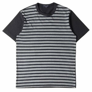 美品 COMME des GARCONS コムデギャルソン Tシャツ サイズ:S ボーダー 切替 HC-T030 クルーネック HOMME オム 19SS トップス カットソー