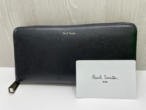 UWA(6715)Paul smith スミシーハート2 ラウンドジップ　長財布　ポールスミス 財布　革　レザー　PWD794 _画像8