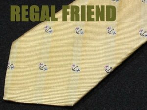 D 481 リーガルフレンド REGAL FRIEND　ネクタイ　黄色系　小紋柄　ジャガード