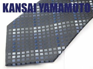 OA 020 カンサイヤマモト KANSAI YAMAMOTO ネクタイ 黒色系 マイクロパターン ジャガード