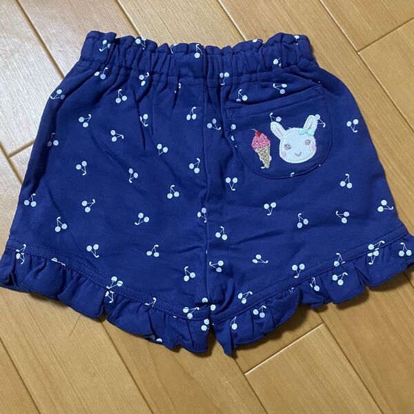 うさみみ さくらんぼ柄 ショートパンツ 80cm