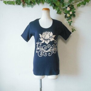  tag equipped water koto. poetry T-shirt cut and sewn M free lady's short sleeves unused 