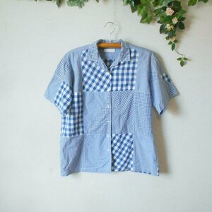  Pink House PINKHOUSE shirt patchwork switch lady's summer check 