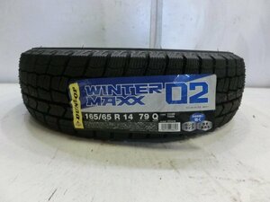 E-042 未使用スタッドレスタイヤ ダンロップ WINTER MAXX WM02 165/65R14 79Q (1本)