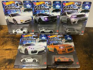 【未開封品】ホットウィール ワイルドスピード 5台セット日産 GT-R ポルシェ 718 GT4 RX-7 ジープ カマロ