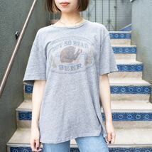 USA VINTAGE BEER BEAR PRINT DESIGN T SHIRT/アメリカ古着ビールくまプリントデザインTシャツ_画像3