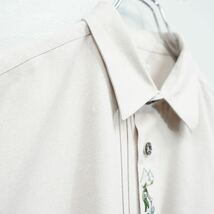 EU VINTAGE EMBROIDERY DESIGN TYROLEAN SHIRT/ヨーロッパ古着刺繍デザイン半袖チロリアンシャツ_画像9