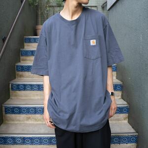 USA VINTAGE Carhartt LOGO POCKET DESIGN T SHIRT/アメリカ古着カーハートロゴポケットデザインTシャツ