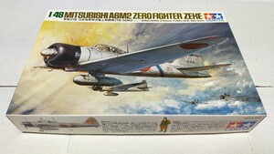 タミヤ 未組立 零戦21型 日本海軍 零式艦上戦闘機 ZERO FIGHTER A6M2 1/48 切りはずしてあるパーツあり