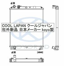 エルフ ラジエーター MT MTターボ用 NPR81 社外新品 コーヨーラド ラジエター 複数有 要問い合わせ いすゞ_画像2