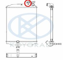 デュトロ ラジエーター MT用 XKU304X 社外新品 コーヨーラド 10パイ用 複数有 要問い合わせ ラジエター 日野_画像4