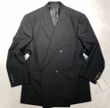 新品 定価3.7万【サイズBE3 S★Kanebo礼服】4Bダブルスーツ 漆黒フォーマル 背抜き ノーベンツ 2タック アジャスター付き ウール100 メンズ_画像2