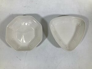 WEDGWOOD ウェッジウッド FESTIVITY IVORY アイボリー 小皿 2枚セット 食器 陶磁器 ユーズド