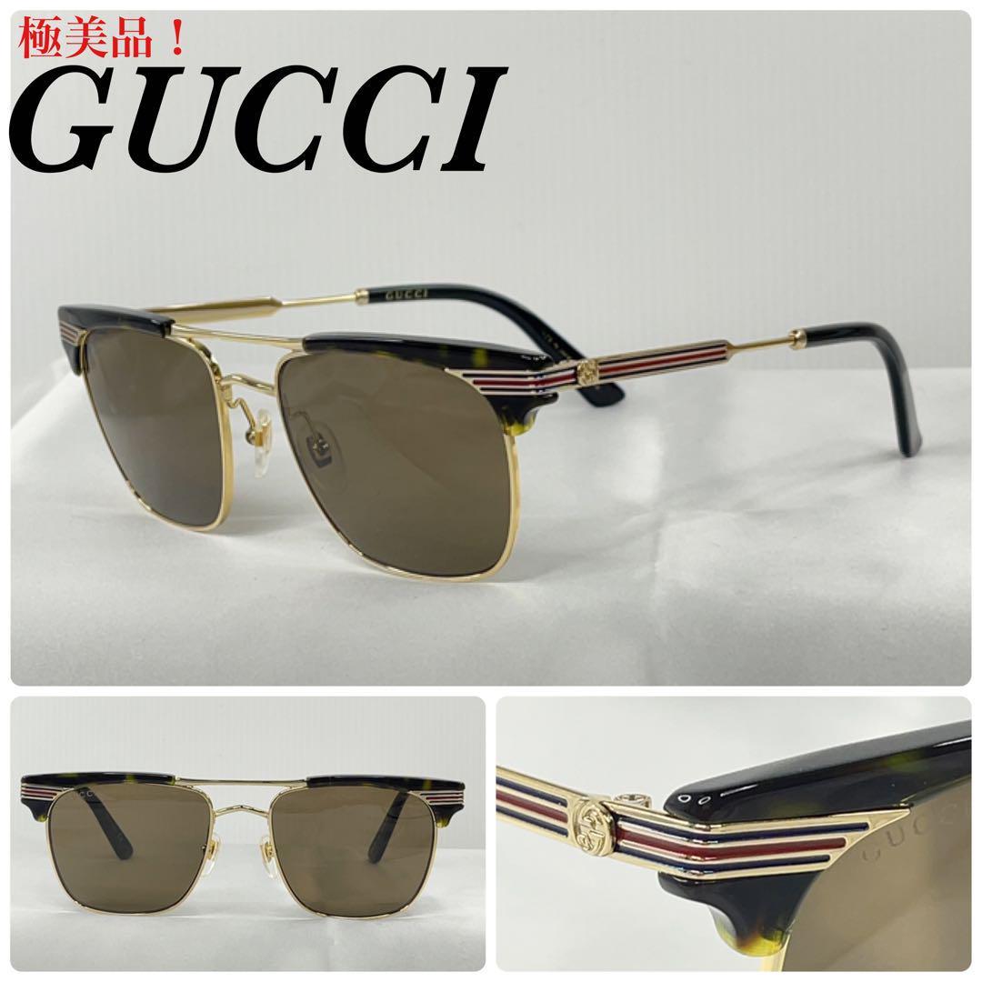 極美品 正規品 Gucci(グッチ)ピンクスクエアサングラス|PayPayフリマ