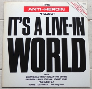 LP V.A. THE ANTI-HEROIN PROJECT アンチ・ドラッグ・プロジェクト リヴ・イン・ワールド EMS-91214 見本盤 ポール・マッカートニー