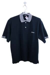【感謝セール】【美品】TITLEIST(タイトリスト) ポロシャツ 黒 メンズ LL ゴルフウェア 2303-0074 中古
