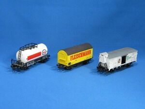 ●FLEISCHMANN フライシュマン 5400 8357 タンク 無蓋 ビール貨車 セット Esso ピルスナーウルケル 扉開閉可能 HOゲージ 鉄道模型 3